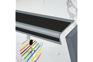 DSEWTEZXI Extérieur Nez De Marche Escalier Protection D'angles De Rebords, Intérieur Antidérapant Nez De Marche, auto-adhésif étanche nez de marche, Ignifuge le caoutchouc décoration Profilé D'escalier. (Color