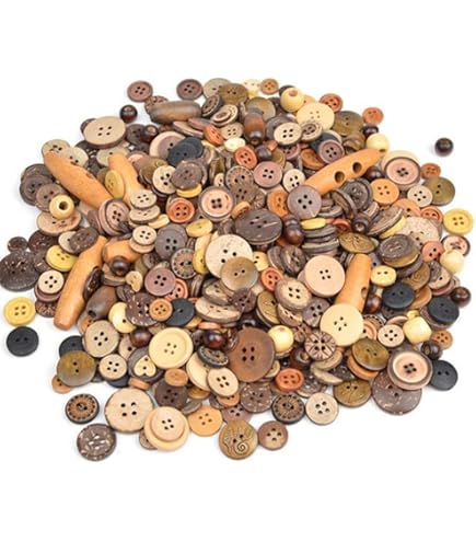 Bluelans 50 pezzi di bottoni in legno cucito Candy 2 fori per cucire