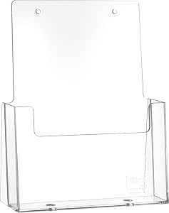 Helit Table Brochure Holder – 4-Pocket DIN A5 Portrait Stand, Clear Acrylic - View #7
