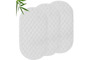 SONHOMAY Wickelunterlage, Baumwolle, atmungsaktiv, wasserdicht, waschbar, wiederverwendbar, Baumwolle, Urinalunterlage, Wickeltischabdeckung für Zuhause, Reisen, 66 x 35,6 cm, 3 Stück