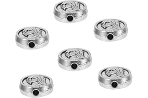 HAPINARY 50Pcs Perles Spacer Vierge Marie Collier Pendentif Bijoux À Main Antique Religieux Spacer Perles Chapelet Collier Vierge Marie Pendentifs Perle Femmes Alliage Perles Dispersées