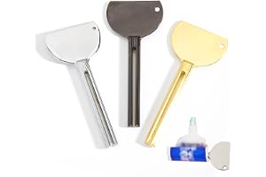 3 st rörpressar i rostfritt stål, metall tandkräm squeezer tub presser klämma tandkräm squeezer tub press set för kosmetika rengöring mjölk skokräm pigment (3 färger)
