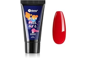 Mobray Acrigel per Unghie Rosso 60 ML, Poly Nail Gel Aspetto Naturale Acrylgel Passione Unghie, Estensione Unghie Gel Ricostruzione Rapida Acrigel Per Nail Art Salon Nail Facil (2 Oz)