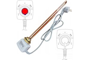 HOOGANA Elektroheizstab 2kW, 3KW - 230V Gewinde 5/4", 6/4" für Boiler/Pufferspeicher (W-2kW Gewinde 6/4")