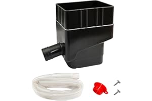 AIDNTBEO Rainwater Collection System - Conector desviador de agua con manguera de 40 pulgadas, color negro