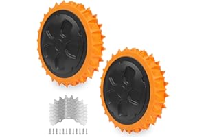 BRUWAA Ruedas para robot cortacésped Worx Landroid, compatibles con WR141E / WR142E / WR143E / WR165E / WR167E, adecuadas para césped, fácil montaje