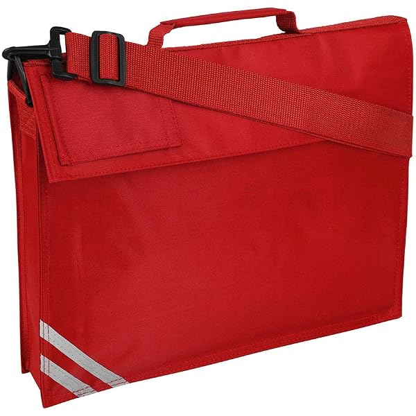 Zeco Borsa Per Libri Scolastici Hi-Vis Con Pannello Rifrangente | Dimensioni A4, Chiusura A Strappo