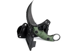 univinlions Survival Messer Full Tang Jagdmesser Feststehende Klinge mit Kydexscheide und FRN Griff D2 Stahl Pilzmesser Outdoor Messer Geschenk für Männer