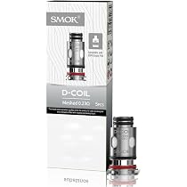 smok d coil 0.15 SMOK D-Coil 0.15 Ohm Replacement Coils [Pack of 5]