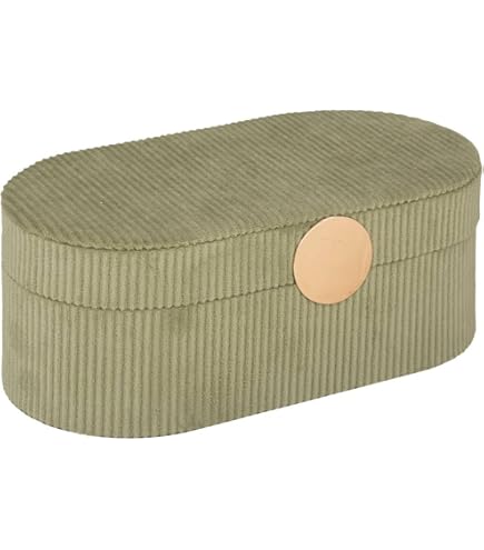 Portagioie ATMOSPHERA In Velluto Beige, Modello Enya, 25,5 X 13 X 10 Cm