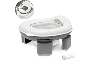 SIAIRO Garnek deska sedesowa dla dzieci 2 w 1, składana deska sedesowa Baby Potty, siedzisko treningowe z jednorazowymi workami na śmieci, do użytku wewnątrz i na podróż, przenośny nocnik dla chłopców i