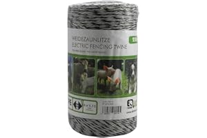 ELLOFENCE Ellofarm Nirosta Corde de clôture 6 conducteurs, 250 m, noir/blanc
