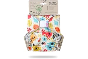 Couche Lavable Classique Petit Lulu MAXI NUIT | Fluffy Organic | Fermeture Auto-Agrippante | Réutilisable & Lavable | Fabriqué en Europe (Frisky Koalas)