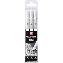 Faber-Castell Signo Stylo Roller UM-153 - Pointe 0,6 Mm, Encre Blanche Résistante