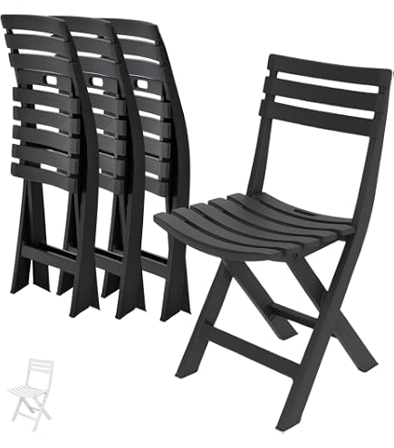 Hespéride - Set di 4 sedie da giardino pieghevoli modula in lino e