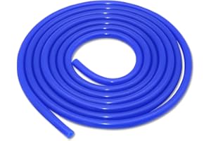 YIEMI Manguera de silicona de alta temperatura - Azul, diámetro interior 4 mm, longitud 2.5 m - Manguera de succión para agua de refrigeración - Manguera de refrigerante - Manguera de goma