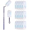 UKEENOR 180° Dusters Multi Surface Duster Refills Kit Extender Handle (1 Long Handle to + 1 Short Handle + 15 Duster Refill)