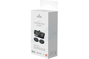 CARDO Système de Communication de Casque PACKTALK Outdoor, idéal pour Le Ski, Le Snowboard et Le Cyclisme (Noir, lot Unique)