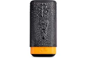 Berfea Zigarrenetui Leder Reise Zigarren Halter Etui Zedernholz gefüttert Humidors Zigarren Box 3 Röhren, Schwarz, 175 * 90 * 45 mm