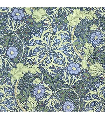 Serviettes En Papier 33 X 33 Cm - Motif William Morris Black - Lot De ?