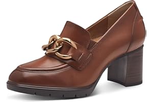 Tamaris Comfort Women's Leather Trotteur with Block Heel