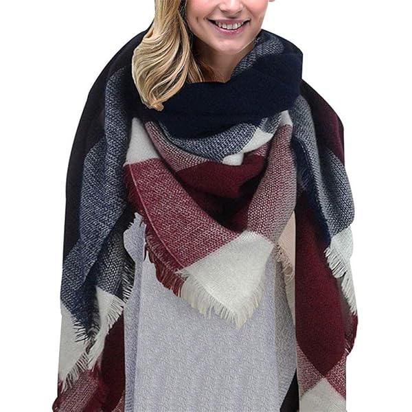 Sciarpa Invernale Miss Lulu Donna - Grande Quadrato 200x67 Cm, Acrilico E Lana, Colorata E Morbida - Foto 8