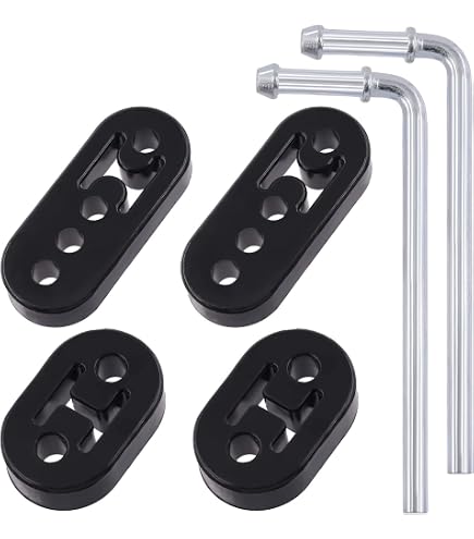 HAOXAOON Lot De 4 Supports D'Échappement Universels à Souder - Tige 0,95 Cm X 25,4 Cm - Fixation Robuste Pour Système D'Échappement