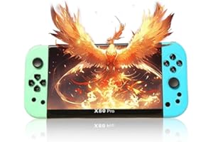 TEMOO X80 Console Portable, 20000 Jeux Classiques, Écran 7 Pouces Console De Jeux Portable, Multi Émulateur Console Jeux Supportant L'expansion De La Carte TF, Batterie Rechargeable 3000mAh