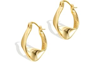 ALEXCRAFT Pendientes Mujer Oro 14K Chapado Plata 925 Mujer Hipoalergénicos Dorados Regalos Joyas Joyeria Fiesta