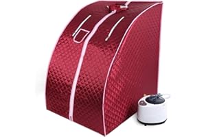 HUOLE Sauna Cabina pieghevole, 1,8 l, sauna a vapore portatile con telecomando, 9 opzioni di timer funzione di vaporizzazione ultra sottile, dispositivo a vapore coperchio, 98 x 80 x 70 cm