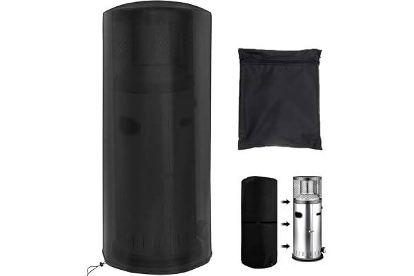 Timisea Housse de protection pour chauffage de terrasse - Oxford 600D - Coupe-vent - Anti-UV - 50 x 50 x 120 cm