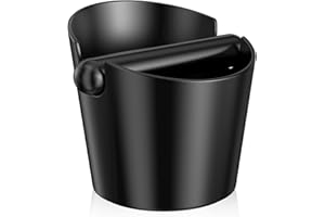 Maxentico Accesorios Cafe(Negro), Barista Depósito Barra de Café Caja para, Cafetera Espresso Knock Box Coffee, Dispensador Cubo Posos, para Recoger y Reciclar Los Posos de Café de Restaurantes