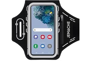 JEMACHE Running Sportarmband für Samsung Galaxy S25 S24 S23 S22 Ultra/Plus/FE, Gym Sport Armband mit Buds Plus Halterung (Schwarz)