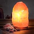 Collectible India Natural Himalayan Rock Salt Lamp Original Pink Crystal - Air Purifier with Wooden Base (2-3 Kg)