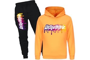 Jicahond Boys Girls Youtube Gamer Soft Costume Hoodie and Joggers 2pcs Clothing Sets