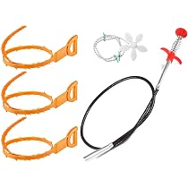 Juego De 3 Desatascadores De Tuberías Flexibles - 63.5 Cm, Reutilizables, Para Baño Y Cocina