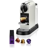 Nespresso De'Longhi Citiz EN167.W Compact Nespresso Capsule Pod Coffee | Espresso Machine, 25 Seconds Heating, 19 Bars, Auto