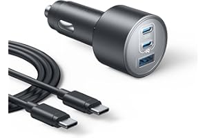 ‎ANKER Ładowarka samochodowa Anker USB-C, 167,5W Max 3-portowa ultrakompaktowa szybka ładowarka samochodowa typu C, do MacBook Pro/Air, iPhone 15/14 / 13, Samsung S24 / S23, iPad Pro, AirPods