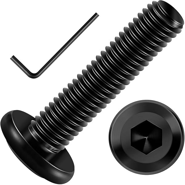 Viti A Testa Cilindrica Con Esagono Incassato, M5 X 16 Mm, Acciaio Legato Nero, 20 Pezzi