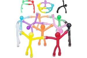 Kuvarix 10 Pièces Mini Homme Aimants, Colorées Rubber Aimant Figurines, Petit Personnage Aimanté Aimants Frigo, Compatibles avec Le Divertissement la Décoration des Enfants