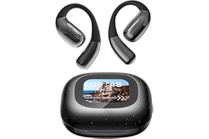 Doublepow AI Casque Traduction Instantanée, Écouteur traducteur Vocal Temps Réel Bluetooth avec écran de Couleur LCD Touch, sans Fil Réduction du Bruit Oreillette, 144 Langues