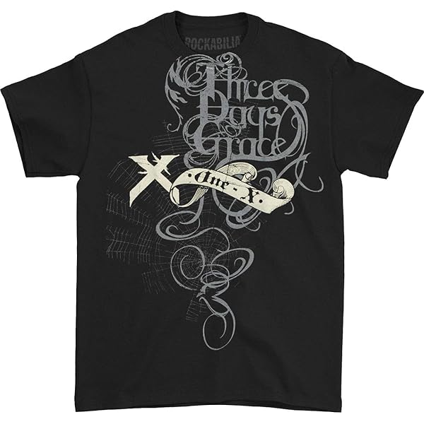 Yustery Adult Three Days Grace One X Redux Tour 2013 Black T-Shirt