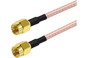 TUOLNK Wtyczka sma do wtyczki SMA RG316 Adapter Kablowy RF Kabel Koncentryczny WiFi Anteny Przedłużacz Kompatybilny z Miernikami SWR Analizator Widma Analizator Sieci 4G LTE Router Jumper Kabel 3,3 ft