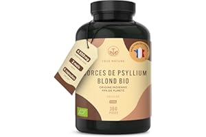 Psyllium Blond BIO | 4.500mg par jour - 360 Gélules pour 2 mois - Téguments purs à 99% - Riche en Fibres - Digestion & Fonction Intestinale - Vegan, Sans Additifs, Gluten & Lactose | TRUE NATURE