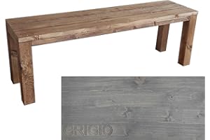 TOTAL WOOD 2012 Gartenbank Sitzbank Holzbank parkbank terrassenmobel für Innen und Außen geeignet Nach Maß verfügbar (Classic imp) (GRAU, 120X38.5X50)