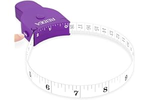 REIDEA Colorful Body Measuring Tape, Einziehbarer Druckknopf, Genaue Körpermaße, Leicht zu tragen und vielseitig, Tracking Gewichtsverlust, Schneidern, Handarbeiten, Kleidung （Lavendelviolett)