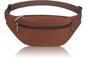 RIDIRUN Sac Banane, Sac à la Taille Ceinture de Course Homme Femme Sacoche Banane Réglable pour Cyclisme Gym Balade Escalade Voyage Randonnée Vacances (Brun)