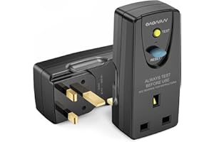 OAONAN RCD Plug Safety RCD Adaptor, 5 Years Warranty, UK British Standard with Circuit Breaker Safety Protection for Pool Pump, Power Pressure Washer, Air Conditioner, Hair Dryer, Power Tools