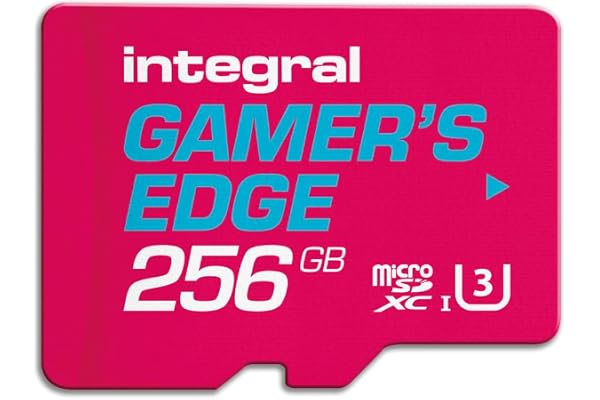 Integral 256GB Gamer's Edge Carte Micro SD pour la Nintendo Switch - Chargez et sauvegardez des Jeux Rapidement stockez des Jeux DLC et sauvegardez des données conçu pour la Nintendo Switch