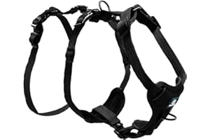 Paworld Pettorina Antifuga Cane, Pettorina Anti Tiro per Cani, Pettorina Cane Taglia Grande, Pettorina Regolabile Cane, Traspirante, Senza Soffocamenti, Allenamento alla Camminata (Nero,L)